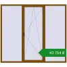 Ціноутворення Вікна 2600x2300 мм REHAU SYNEGO MD GOLDEN OAK з двох сторін. Ціна: ₴43,753.94
