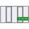 Ціноутворення Вікна 2500x1500 мм Altest Pony 375 RAL 9007 Grey aluminium з двох сторін. Ціна: ₴25,155.55