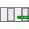 Ціноутворення Вікна 2400x1200 мм Altest Pony 375 RAL 9007 Grey aluminium з двох сторін. Ціна: ₴28,948.09