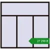 Ціноутворення Вікна 2000x1900 мм REHAU SYNEGO MD BLACK_BROWN з двох сторін. Ціна: ₴27,297.93