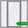 Ціноутворення Вікна 1800x1800 мм Altest Pony 375 RAL 9007 Grey aluminium з двох сторін. Ціна: ₴21,952.51