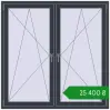 Ціноутворення Вікна 1500x1500 мм REHAU Brillant-Design ANTHRACITE_GREY_STRUKTURAL з двох сторін. Ціна: ₴25,400.14