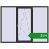 Ціноутворення Вікна 2050x1560 мм REHAU Euro 70 ANTHRACITE_GREY_GLATT з двох сторін. Ціна: $494.43