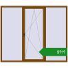 Ціноутворення Вікна 2500x2100 мм REHAU SYNEGO MD GOLDEN OAK з двох сторін. Ціна: $918.68