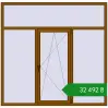 Ціноутворення Вікна 2050x2000 мм REHAU Euro 70 GOLDEN OAK з двох сторін. Ціна: ₴32,491.97