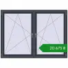 Ціноутворення Вікна 1800x1300 мм REHAU Euro 70 ANTHRACITE_GREY_STRUKTURAL з двох сторін. Ціна: ₴20,675.08