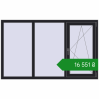 Ціноутворення Вікна 1800x1100 мм REHAU Brillant-Design BLACK_ULTI-MATT з двох сторін. Ціна: ₴16,550.71