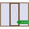 Ціноутворення Вікна 2500x2100 мм REHAU Euro 60 WALNUT з двох сторін. Ціна: ₴24,608.32