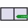 Ціноутворення Вікна 1330x650 мм REHAU Brillant-Design BLACK_ULTI-MATT з двох сторін. Ціна: ₴6,038.02