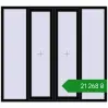 Ціноутворення Вікна 2000x1800 мм Altest Pony 375 RAL 9005 Jet black з двох сторін. Ціна: ₴21,268.31