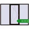 Ціноутворення Вікна 2080x1570 мм REHAU Brillant-Design BLACK_BROWN з двох сторін. Ціна: ₴26,041.02