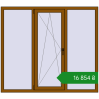 Ціноутворення Вікна 1700x1500 мм REHAU Euro 60 GOLDEN OAK з двох сторін. Ціна: ₴16,853.58