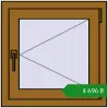 Ціноутворення Вікна 600x600 мм REHAU Euro 60 LIGHT_OAK з двох сторін. Ціна: ₴4,695.76