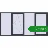 Ціноутворення Вікна 3200x1600 мм REHAU Euro 60 ANTHRACITE_GREY_STRUKTURAL з двох сторін. Ціна: ₴27,157.63
