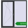 Ціноутворення Вікна 1600x1700 мм Altest Pony 375 RAL 9017 Traffic black з двох сторін. Ціна: ₴18,913.81