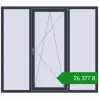Ціноутворення Вікна 1800x1600 мм REHAU SYNEGO MD ANTHRACITE_GREY_STRUKTURAL з двох сторін. Ціна: ₴26,377.30