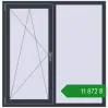 Ціноутворення Вікна 1370x1400 мм REHAU Euro 60 ANTHRACITE_GREY_STRUKTURAL з двох сторін. Ціна: ₴11,871.68