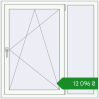 Ціноутворення Вікна 1200x1200 мм Altest Pony 375 RAL 9016 Traffic white з двох сторін. Ціна: ₴12,096.08