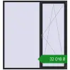 Ціноутворення Вікна 2150x2300 мм REHAU Euro 70 BLACK_ULTI-MATT з двох сторін. Ціна: ₴32,017.93