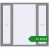 Ціноутворення Вікна 2000x1800 мм Altest Pony 375 RAL 9007 Grey aluminium з двох сторін. Ціна: ₴20,868.13