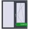Ціноутворення Вікна 1000x1100 мм REHAU Euro 70 ANTHRACITE_GREY_STRUKTURAL з двох сторін. Ціна: ₴12,896.76
