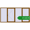 Ціноутворення Вікна 3200x1600 мм REHAU Euro 60 GOLDEN OAK з двох сторін. Ціна: ₴31,443.32