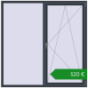 Ціноутворення Вікна 1860x1870 мм REHAU Euro 70. Ціна: €520.02