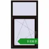 Ціноутворення Вікна 820x1459 мм REHAU Euro 60 BLACK_BROWN з двох сторін. Ціна: ₴8,838.46