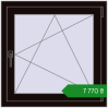 Ціноутворення Вікна 800x800 мм REHAU SYNEGO MD BLACK_BROWN з двох сторін. Ціна: ₴7,770.15