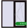 Ціноутворення Вікна 1300x1410 мм REHAU SYNEGO MD BLACK_BROWN з двох сторін. Ціна: ₴18,461.94