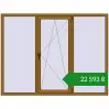 Ціноутворення Вікна 2050x1560 мм REHAU Euro 70 LIGHT_OAK з двох сторін. Ціна: ₴22,592.77