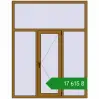 Ціноутворення Вікна 1550x2000 мм REHAU Euro 60 LIGHT_OAK з двох сторін. Ціна: ₴17,615.16