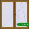 Ціноутворення Вікна 1500x1500 мм REHAU SYNEGO MD LIGHT_OAK з двох сторін. Ціна: ₴25,621.60