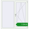 Ціноутворення Вікна 1280x1360 мм REHAU Euro 60 Білий (RAL 9016) з двох сторін. Ціна: ₴7,094.17