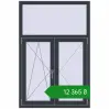 Ціноутворення Вікна 1000x1500 мм REHAU Euro 60 ANTHRACITE_GREY_STRUKTURAL з двох сторін. Ціна: ₴12,365.49