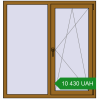 Ціноутворення Вікна 1280x1340 мм REHAU Euro 60 LIGHT_OAK з двох сторін. Ціна: ₴10,430.36