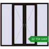 Ціноутворення Вікна 2000x1800 мм REHAU Euro 60 BLACK_BROWN з двох сторін. Ціна: ₴22,154.04