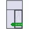 Ціноутворення Вікна 1500x2600 мм REHAU SYNEGO MD ANTHRACITE_GREY_STRUKTURAL з двох сторін. Ціна: ₴32,456.97