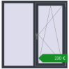 Ціноутворення Вікна 1300x1340 мм REHAU Euro 60. Ціна: €230.49