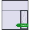 Ціноутворення Вікна 2000x2200 мм REHAU Euro 60 ANTHRACITE_GREY_STRUKTURAL з двох сторін. Ціна: ₴21,666.67