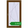 Ціноутворення Вікна 800x1500 мм REHAU Euro 60 WALNUT з двох сторін. Ціна: ₴8,496.01