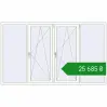 Ціноутворення Вікна 2450x1450 мм REHAU Euro 70 Білий (RAL 9016) з двох сторін. Ціна: ₴25,684.89