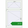 Ціноутворення Вікна 900x1500 мм REHAU Euro 60 Білий (RAL 9016) з двох сторін. Ціна: €211.42