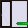Ціноутворення Вікна 1500x1500 мм REHAU Euro 60 BLACK_BROWN з двох сторін. Ціна: $256.71