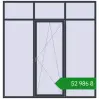 Ціноутворення Вікна 2500x2600 мм REHAU Brillant-Design ANTHRACITE_GREY_STRUKTURAL з двох сторін. Ціна: ₴52,985.55