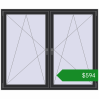 Ціноутворення Вікна 1800x1500 мм REHAU SYNEGO MD ANTHRACITE_GREY_GLATT з двох сторін. Ціна: $594.15