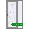 Ціноутворення Вікна 900x1500 мм Altest Pony 375 RAL 9007 Grey aluminium з двох сторін. Ціна: ₴18,605.44