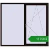 Ціноутворення Вікна 2000x1800 мм REHAU Euro 60 BLACK_BROWN з двох сторін. Ціна: ₴17,749.86