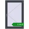 Ціноутворення Вікна 850x1300 мм REHAU Euro 60 ANTHRACITE_GREY_STRUKTURAL з двох сторін. Ціна: ₴8,395.98