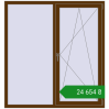 Ціноутворення Вікна 1500x1600 мм REHAU Brillant-Design WALNUT з двох сторін. Ціна: ₴24,653.60